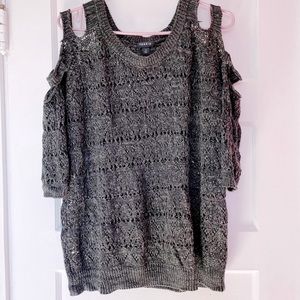 Torrid cold shoulder sweater with cutouts